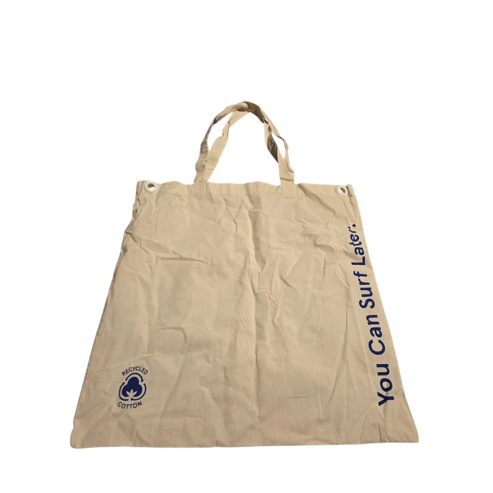 P448 Shoe Tote Bag 100% Cotton with Blue Logo NWOT
